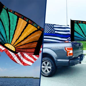 In This Home We Believe In Flag, Hate Has No Home Here Garden Flag, Kindness Social Justice Lawn Flag Progressive Outdoor Flag Peace C1F114