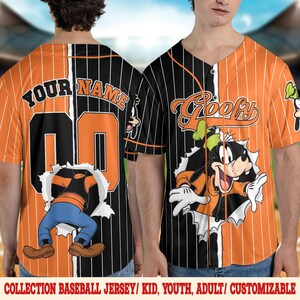 Funny Disney Baseball Jersey Shirt, Mickey Minnie Donald Goofy Shirt, Crashing Wall Disney Tee for Family,Mickey and friends Outfit JCQJ10-4