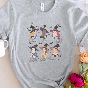 Princess Signatures Halloween T-Shirt, Custom Disney Princess Halloween Shirt, Magical Kingdom Halloween Tee, Retro Halloween Shirt JCPP17