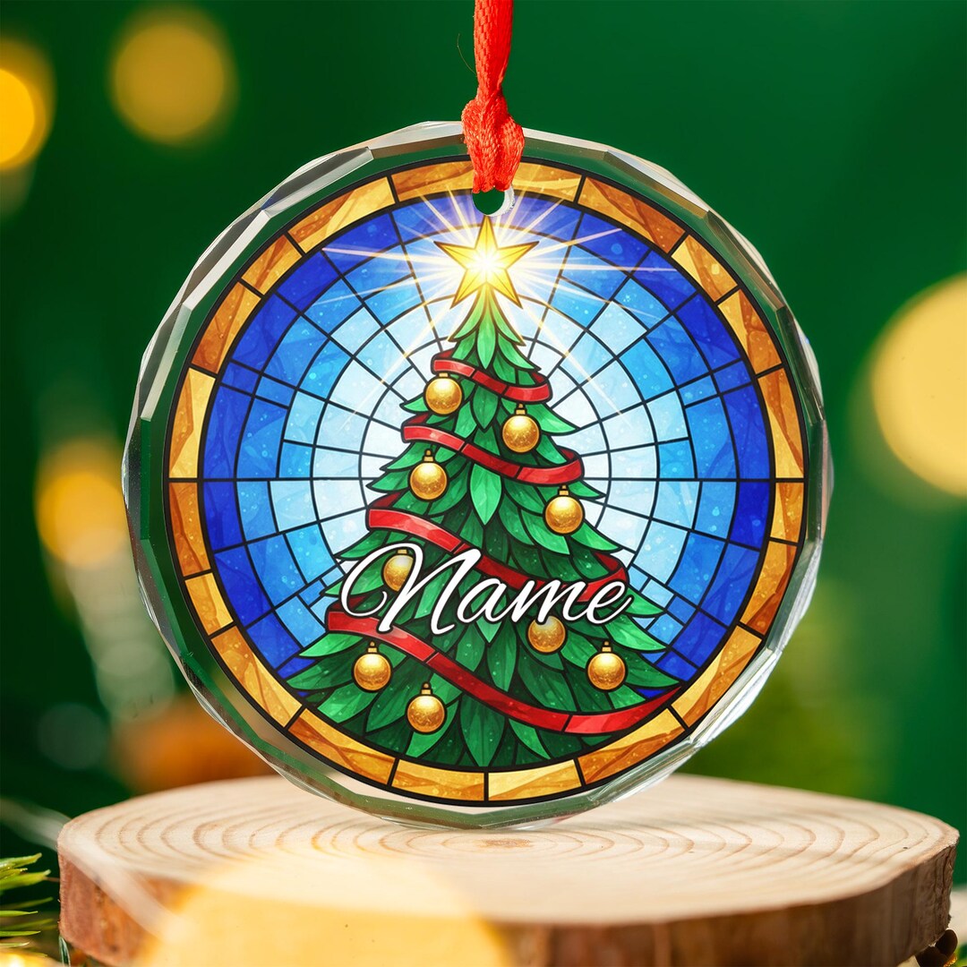 Personalized Stained Glass Christmas Ornament,christmas Handcraft ...