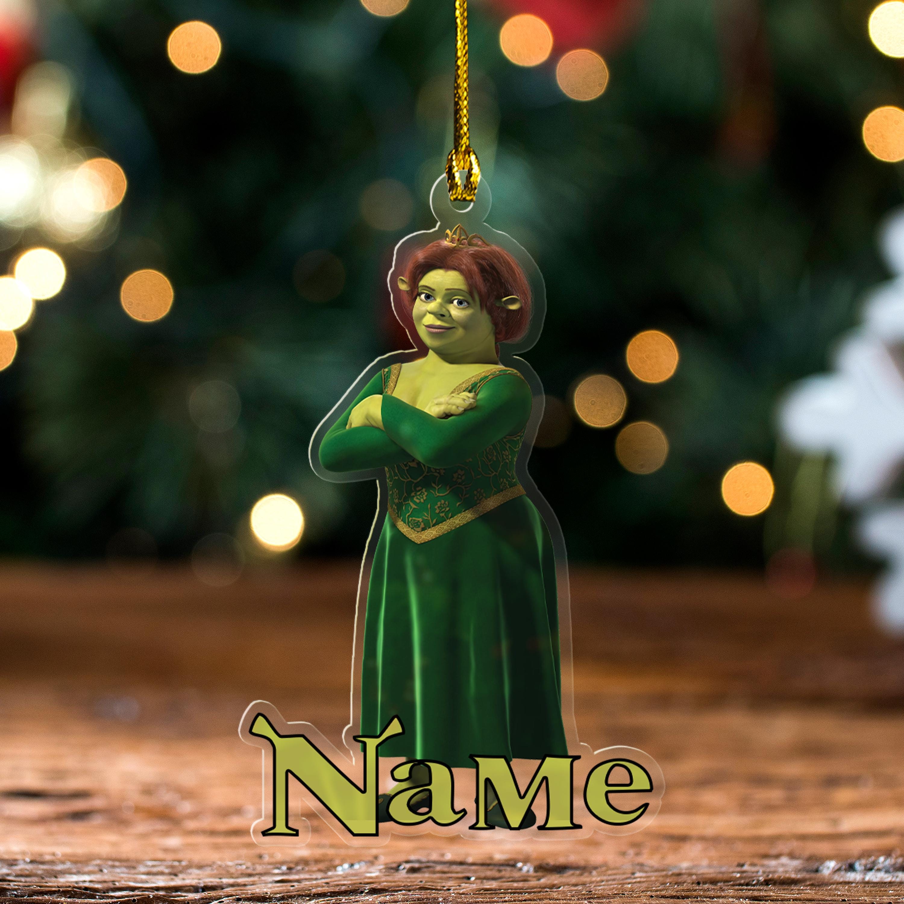 Discover Custom Shrek Group Ornament, Personalized Shrek Christmas Tree Decor, Shrek Princess Fiona Puss in Boss Donkey Characters Keepsake