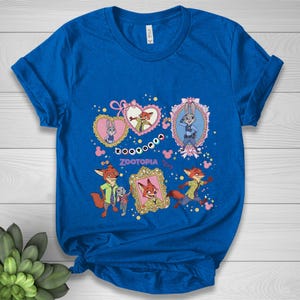 Coquette Bow Watercolor Zootopia Shirt, Judy Hopps Shirt, Nick Wilde Shirt, Retro Zootropolis Disney Tee, WDW Family 2025 Trip Tee BZHT17