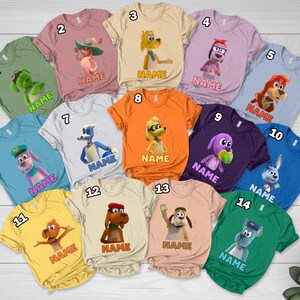 Cartoon Go Dog Go Birthday Shirt, Go Dog Go Birthday Theme Party, Family Matching Shirt, Personalized Gift For Birthday D1E133
