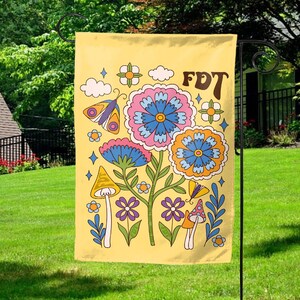 Subtle Anti Trump Garden Flag, Feminist Gift, Anti Trump Banner, Liberal Sign, Funny Democrat Political Home Decor Retro Flowers JCLL16