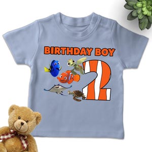 Finding Nemo Birthday Shirt,Finding Nemo T-Shirt, Finding Nemo Family Birthday, 1st Birthday Gift, Personalized Family Matching Shirt D1KS23