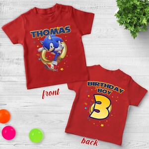 Custom Sonic Birthday Shirt, Sonic The Hedgehog Characters Shirt, Sonic Ring And Friends Shirt, Sonic Family Matching Shirt NGP519