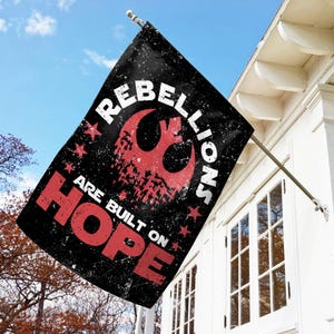 Star Wars Rebel Alliance Garden Flag, Femisim Resistance Yard Banner,12x18 Home Decor,Rebellion Party Flag, Sci-Fi Gift for Him & Her JCLV06