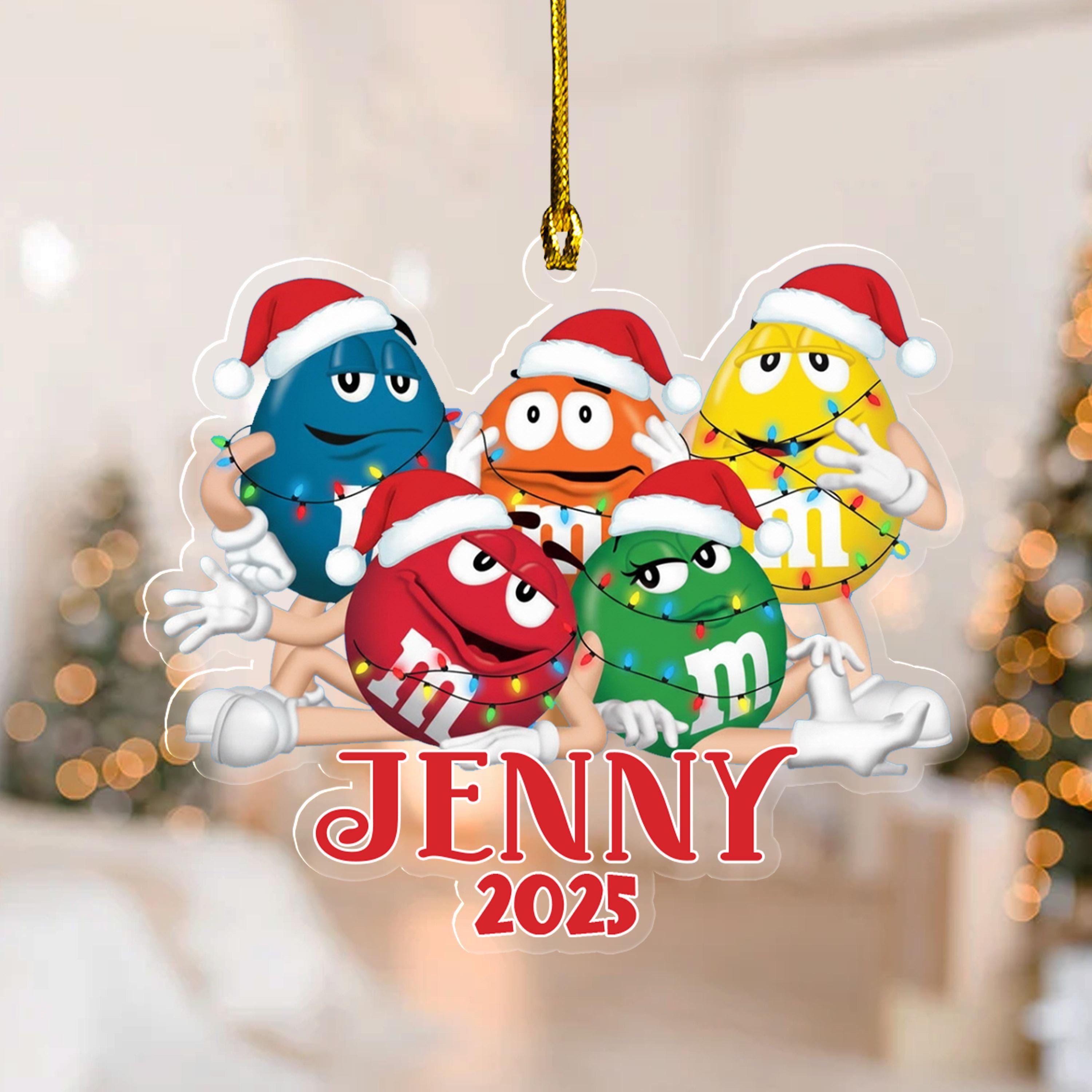 Custom M&M Christmas Ornament,m and M Candy Ornament Ornament