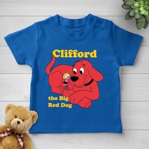 Clifford the Big Red Dog Tee, Personalized Clifford Dog Family Birthday Tee, Clifford Dog Birthday Party Shirt, Family Matching Shirt D1H149
