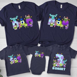 Monster Inc Family Shirt, Monster University Birthday Shirt, Mike And Sulley Shirt, Monster Family Birthday Party Shirt BYBA21