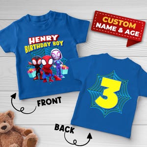 Personalized Spidey Birthday Shirt,Spidey and His Amazing Friends Family Birthday Party,Superhero Birthday Shirt,Spidey,Team Birthday D1H162