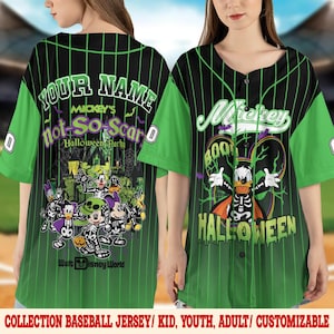 Custom Mickey&#39;s Not So Scary 2025 Baseball Jersey, Custom Disney Halloween Family Baseball Jersey, Donald Duck Character Trip Shirt NGSW19