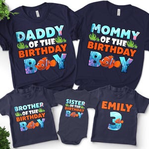 Finding Nemo Birthday Shirt, Finding Nemo T-Shirt,Finding Nemo Family Birthday, 1st Birthday Gift, Personalized Family Matching Shirt D1KS24