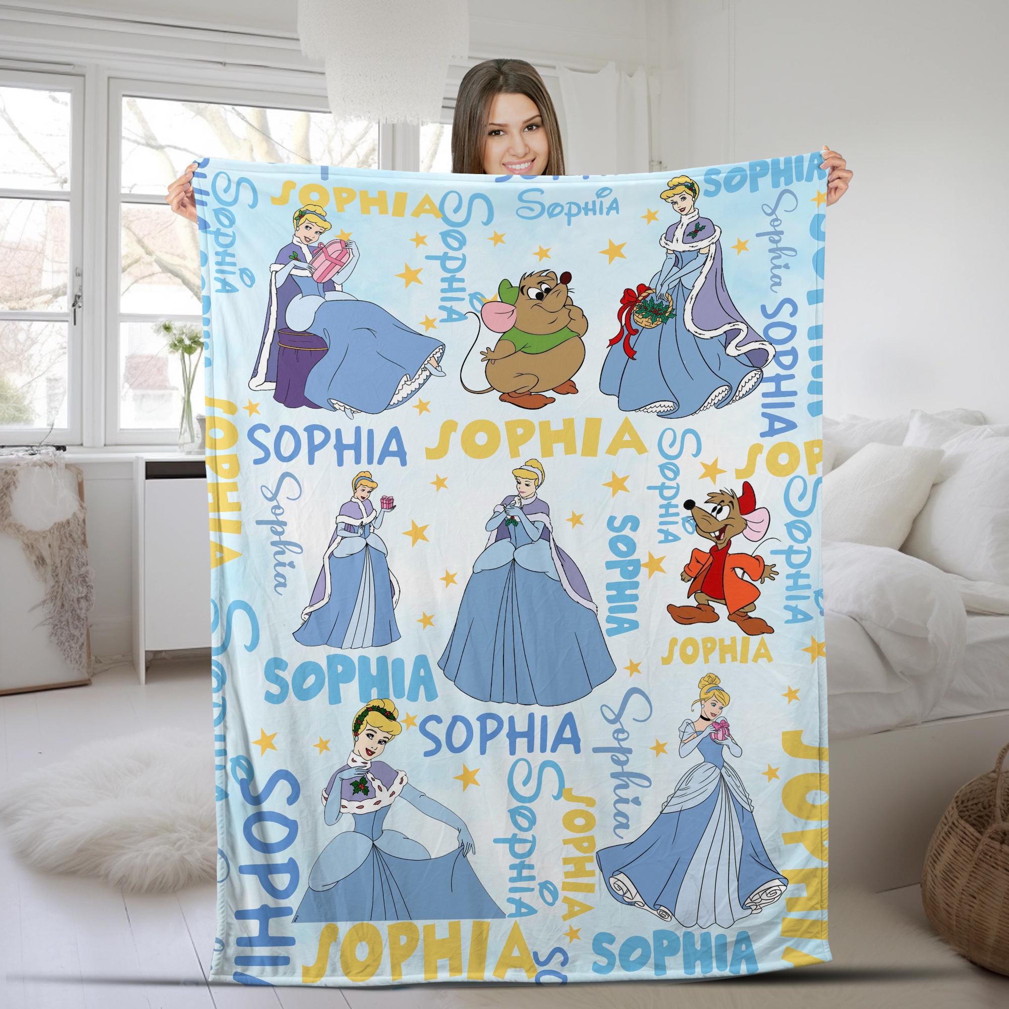 Discover Personalized Cinde Disney Princess Blanket Custom Name Disney Baby Shower
