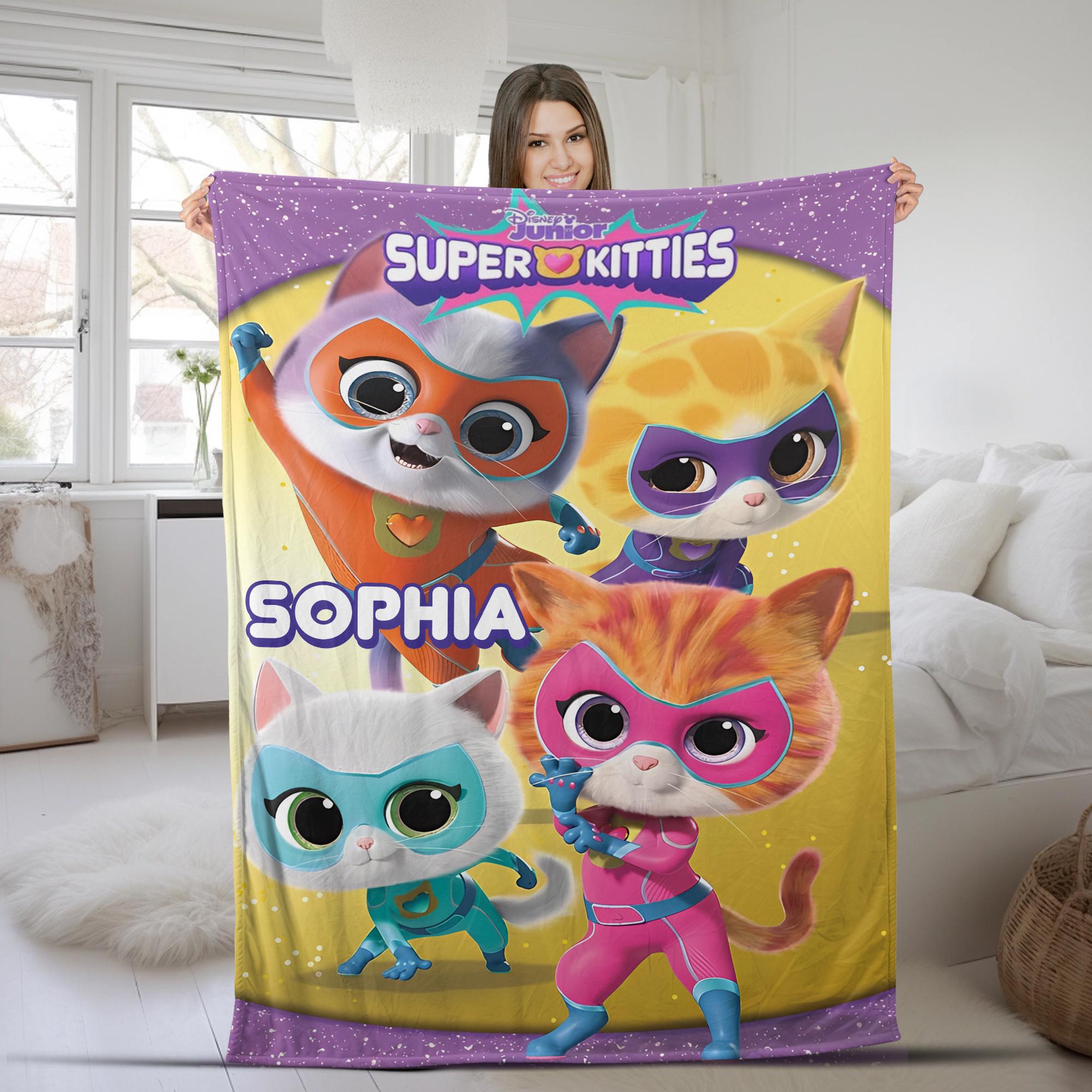 Discover Personalized Super Kitties Blanket, Disney Super Kitties Blanket