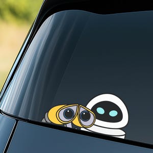 Wall E Peeker Peeking Car Decals Wall Decor Bumper Cartoon Stickers Waterproof Weatherproof Laptop Macbook Tumblers Disney Characters D2HO42