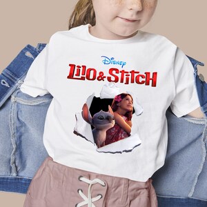 Lilo And Stitch Shirt,Magical Cartoon Character Shirt,Blue Monster Stitch And Lilo Inspired Tee,Disney Ohana Family Means Tee JCNA05-5