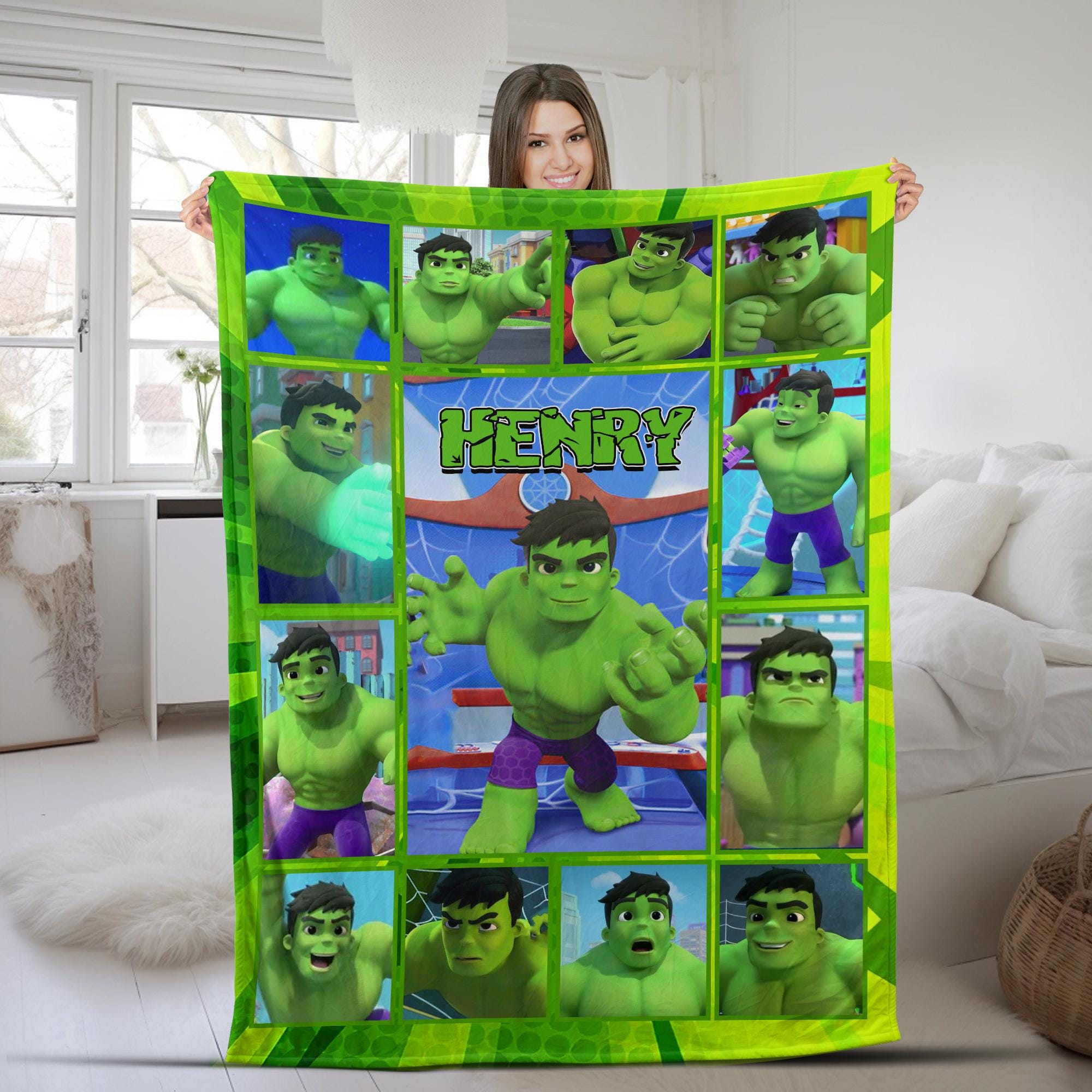 Discover Personalize Disney Hulk Spidey And His Amazing Friends Blanket, Super Hero Blanket