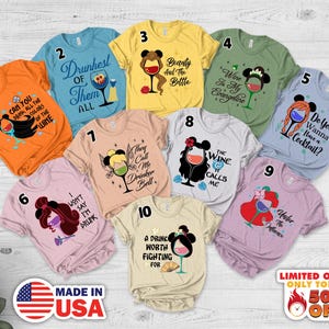 Disney Drinking Shirts, Disney Drinking Around The World T Shirt, Epcot Food And Wine Top, Drinking Team Tee Shirts C-14062308