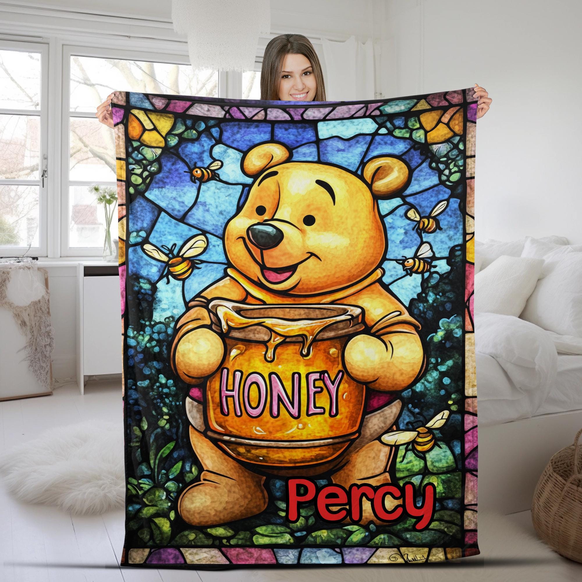 Discover Custom Winnie The Pooh Cartoon Blanket, Disney Pooh And Friends Cartoon Birthday Blanket