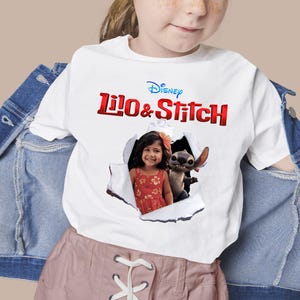 Lilo And Stitch Shirt,Magical Cartoon Character Shirt,Blue Monster Stitch And Lilo Inspired Tee,Disney Ohana Family Means Tee JCNA05-6
