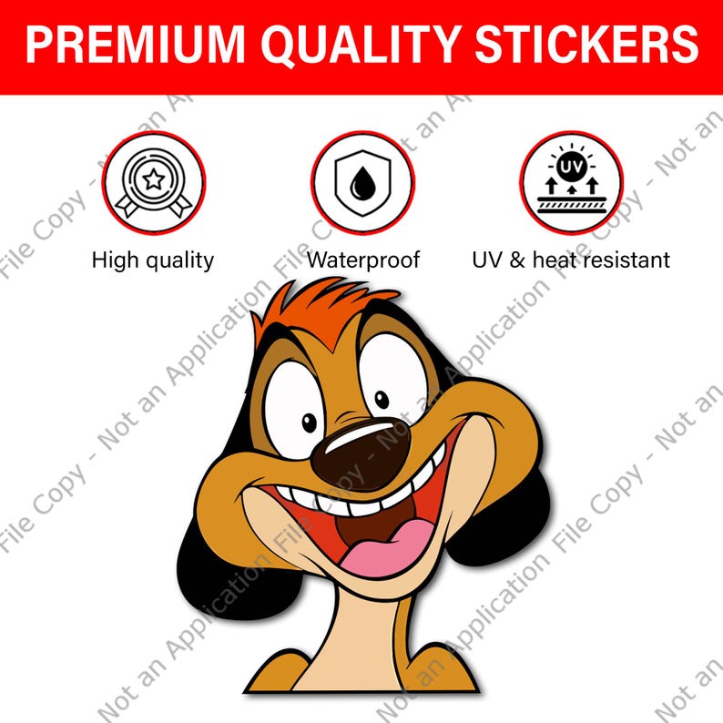 Timon and Pumba Peeking Peek Peekabo Bumper Window Vinyl Decal Anime ...
