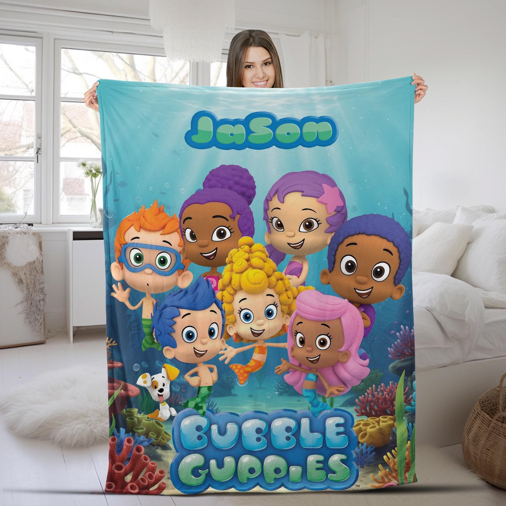 Discover Custom Bubble Guppies Blanket, Disney Bubble Guppies Velvet Blanket