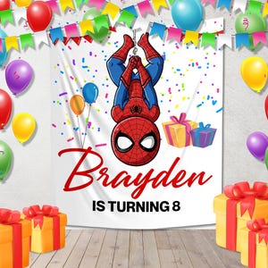 Spiderman Birthday Backdrop, Spiderman Birthday Party, Spiderman Party Decor,Spiderman Birthday Decoration,Spiderman Party Decoration D2FM05