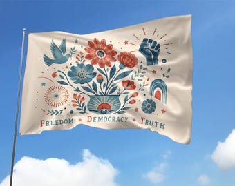 Subtle Anti Trump House Flag, FDT American Flag, Patriotic Subtle FDT Flag, Independence Day Flag, Freedom Democracy Truth C2HK18