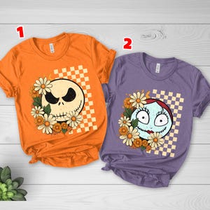 Jack And Sally Halloween Couple Shirt, Nightmare Before Halloween, Jack Skellington The Pumpkin King Shirt , Halloween Shirt D2JB13