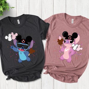 Disney Stitch & Angel Shirt, Disney Vacation Shirt, Couple Matching Shirt, Disney Trip Shirt,Disney Anniversary Outfit, Honeymoon N-22062205