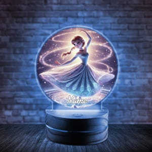 Personalised Rapunzel princess Acrylic night Light, Table Lamp, Birthday Gift for Kid, Disney Tangled Rapunzel Led Light NFYH08