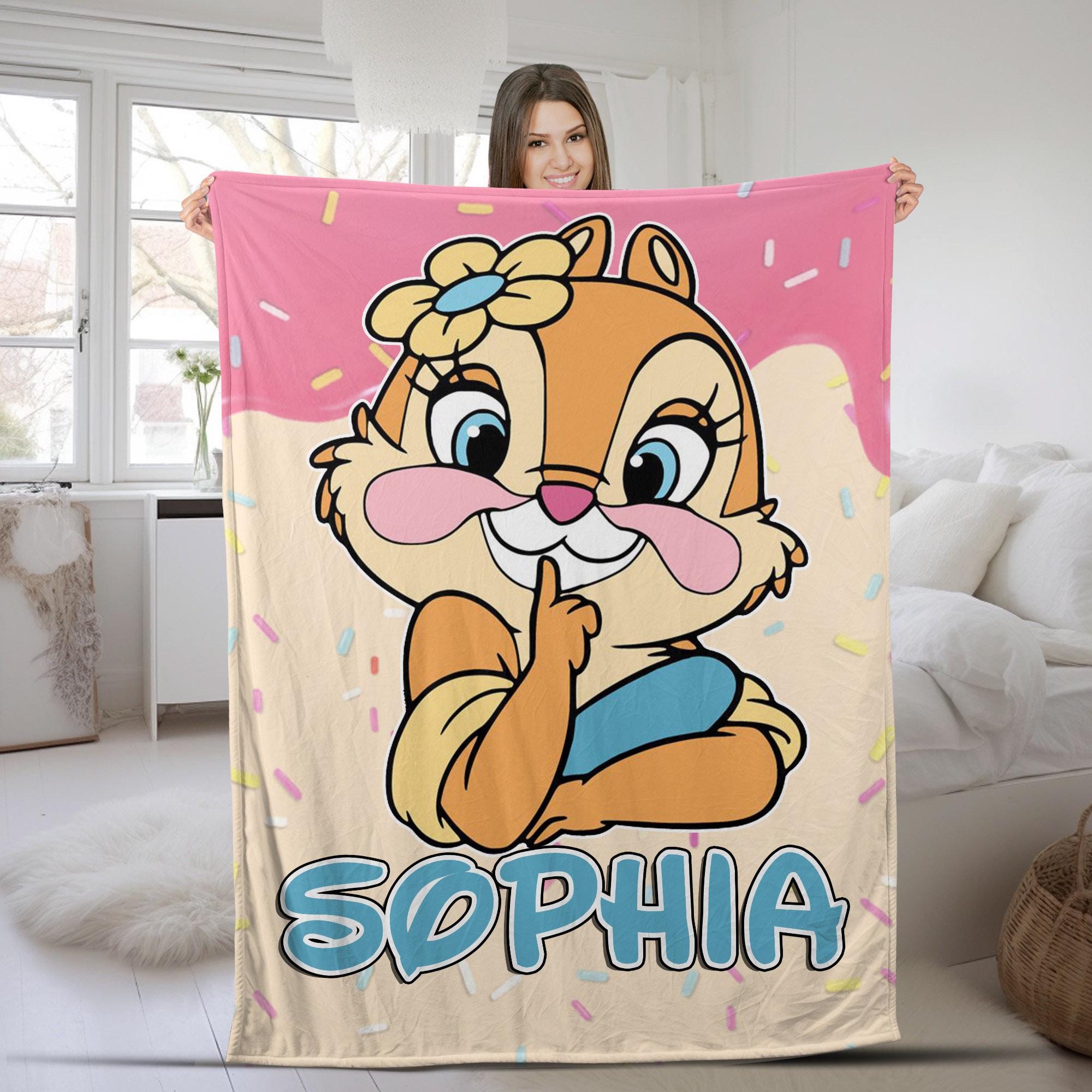 Discover Personalized Chip and Dale Blanket, Disneyland Blanket, Chip and Dale Blanket