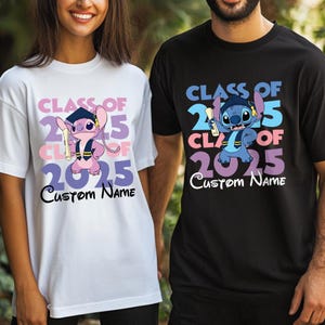 Stitch And Angel Graduation 2025 School Shirt, Tassel to the Castle Shirt, 2025 School Graduation Shirt, Stitch Angel School Shirt C1FP28