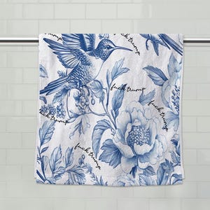 Subtle F*ck Trump Hand Towel, Hydrangeas Kitchen Towel, Anti Towel, Political Home Decor, FDT 4687, Democrat Mom Gift For Gardener D2HP01
