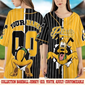 Funny Disney Baseball Jersey Shirt, Mickey Minnie Donald Goofy Shirt, Crashing Wall Disney Tee for Family,Mickey and friends Outfit JCQJ10-6