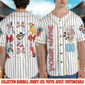 Disneyland Mickey And Friends Baseball Jersey, Kids Aldult Unisex Baseball Jersey, Disneyland Summer Vacation C1E316