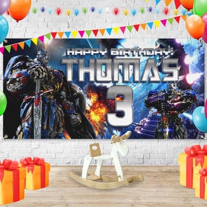 Transformers Birthday Party Backdrop,Transformers Birthday Banner,Custom Transformers Backdrop,Transformers Kids Birthday Decor D2F114