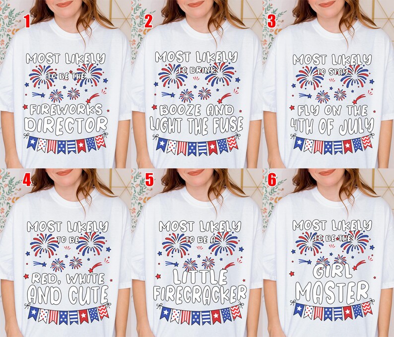 Camisetas familiares a juego del 4 de julio, Camiseta divertida "Grupo con más probabilidades de...", Camisetas del Día de la Independencia de Estados Unidos, Día de la Independencia, NHRA04 imagen 2