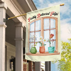 Subtle F*ck Trump Floral Garden Flag – Anti-MAGA Protest Banner, Pro-Democrat Outdoor Decor JCLD08