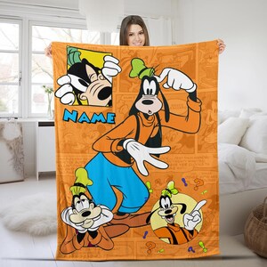 Personalized A Goofy Movie Blankets Custom Name Tapestry Christmas Gift for Boys Girls and Adults winter blankets D1FG27