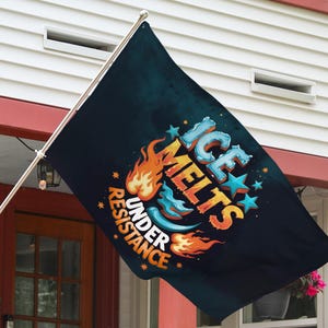 Anti ICE Flag, Ice Melts Under Resistance Flag, Anti Trump Flag, Abolish ICE Flag, Anti Maga Flag, Human Rights Flag, Liberty Flag C1HO17