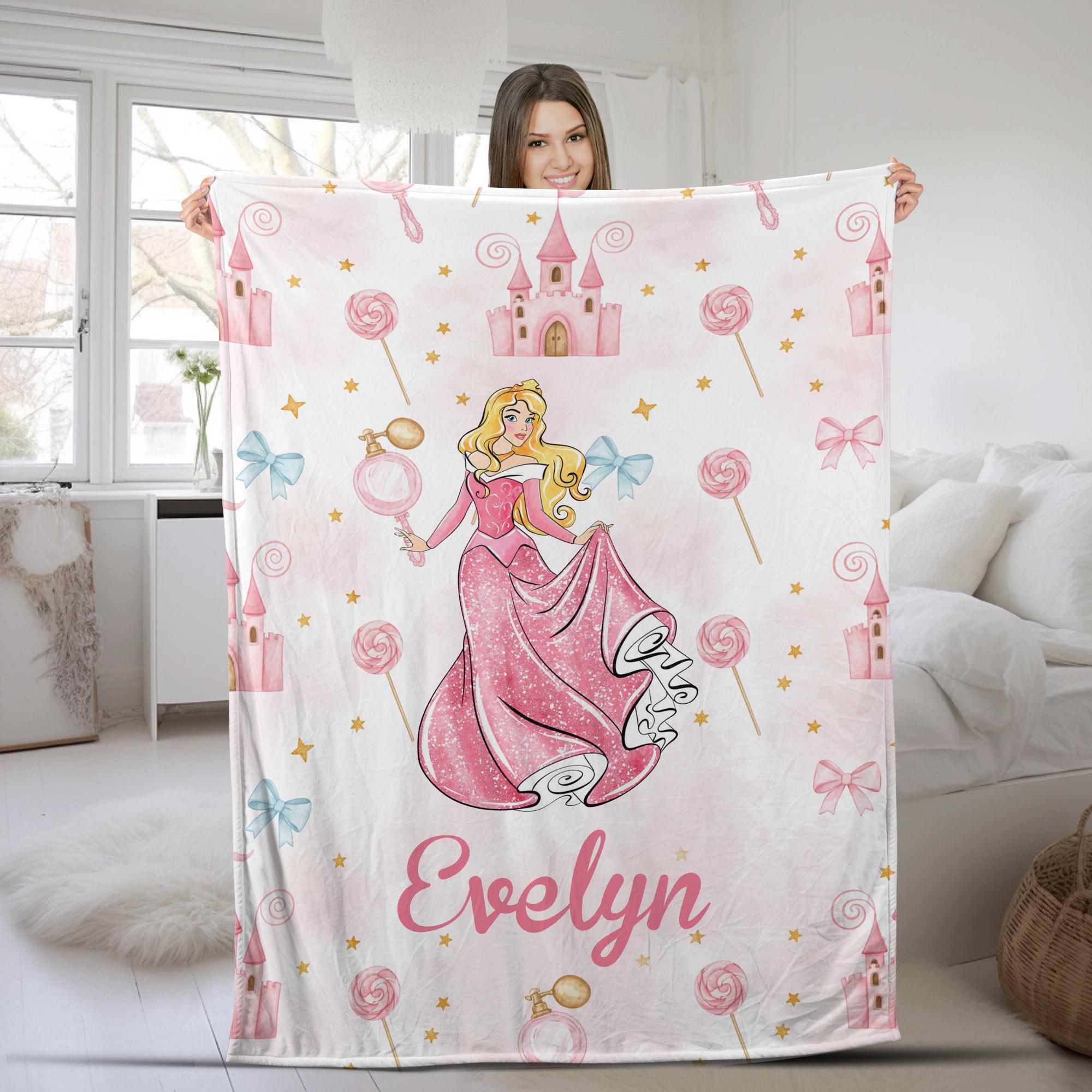 Discover Personalized Coquette Bows Sleeping Beauty Disney Princess Aurora Blanket