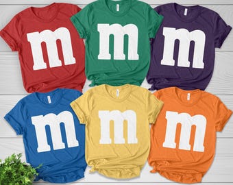 Candy Matching Shirt, M and M Candy Family Shirts, Candy Team Group Tee, Halloween Costume For Family Gifts, Birthday Party Shirt D2LL01