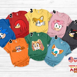 Sonic the Hedgehog Shirt, Sonic Group Matching Shirt, Sonic Family Party Shirt, Sonic Birthday Shirt, Sonic Group Matching Shirt C-05062308