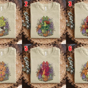 Retro Shrek Halloween Shirt, Fiona Donkey Lord Farquaad Gingerbread Man Shrek Group Shirt, Shrek Birthday Boy Shrek Family Matching NGTT14
