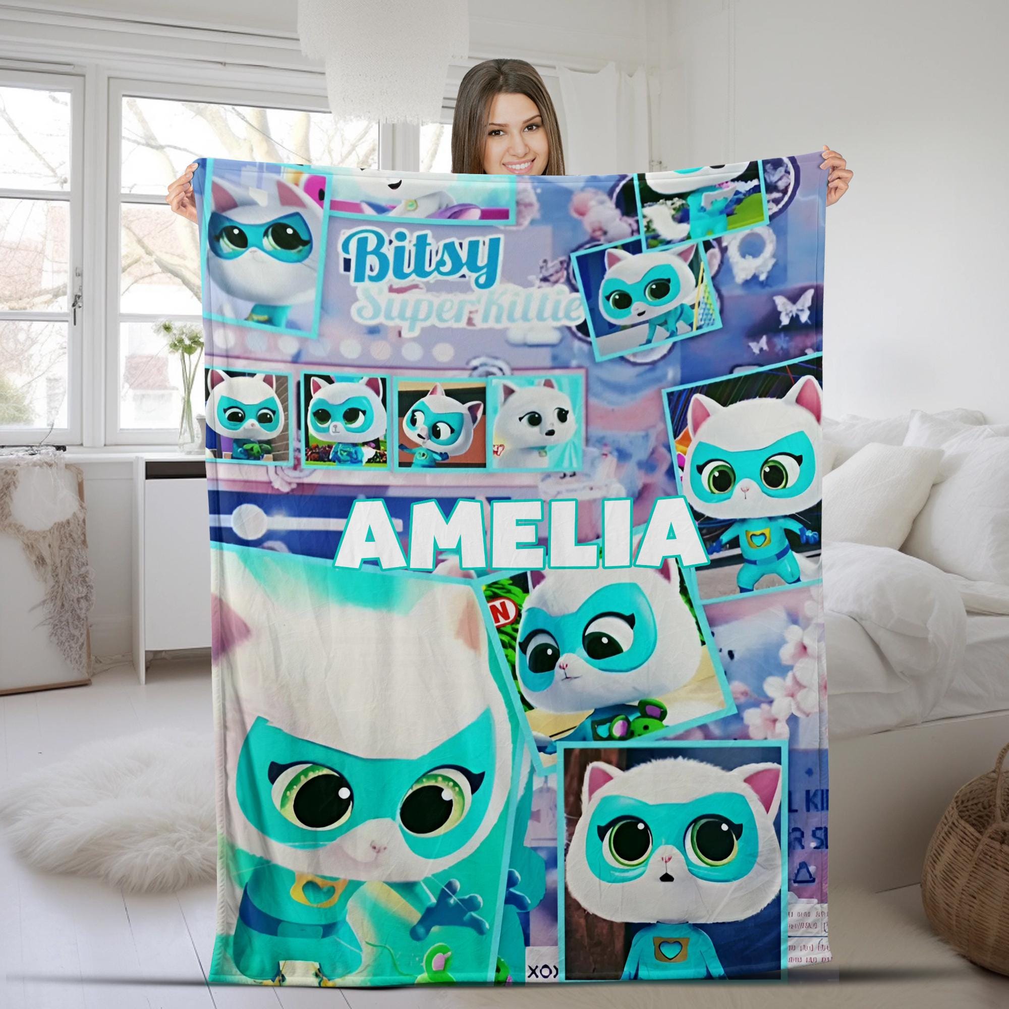 Discover Customizable Disney Cat Blanket, Disney Junior Super Kitties Movie Character Blanket
