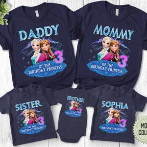 Frozen Birthday Shirt with Matching Family Shirts Available - Girl&#39;s Birthday T-Shirt BXIJ15