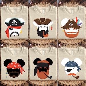 Custom Disney Pirates Family Shirts, Disney Pirates of Caribbean, Pirate Tshirt, Pirate&#39;s Life, Mickey and Minnie Disney Cruise Shirt JBUU05