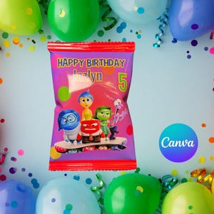 Editable Inside Out chip bag - digital download